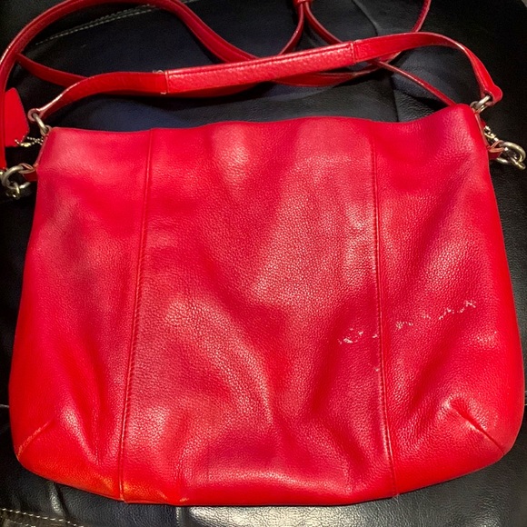 Authentic Coach Red Crossbody Bag - Picture 2 of 9